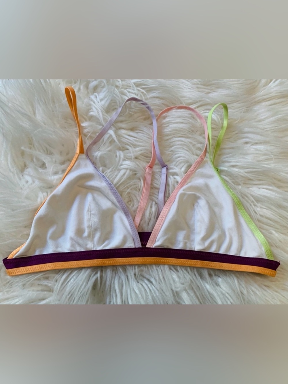 Free People Finn Bralette Triangle Cup Wire Free Multicolor Size Medium